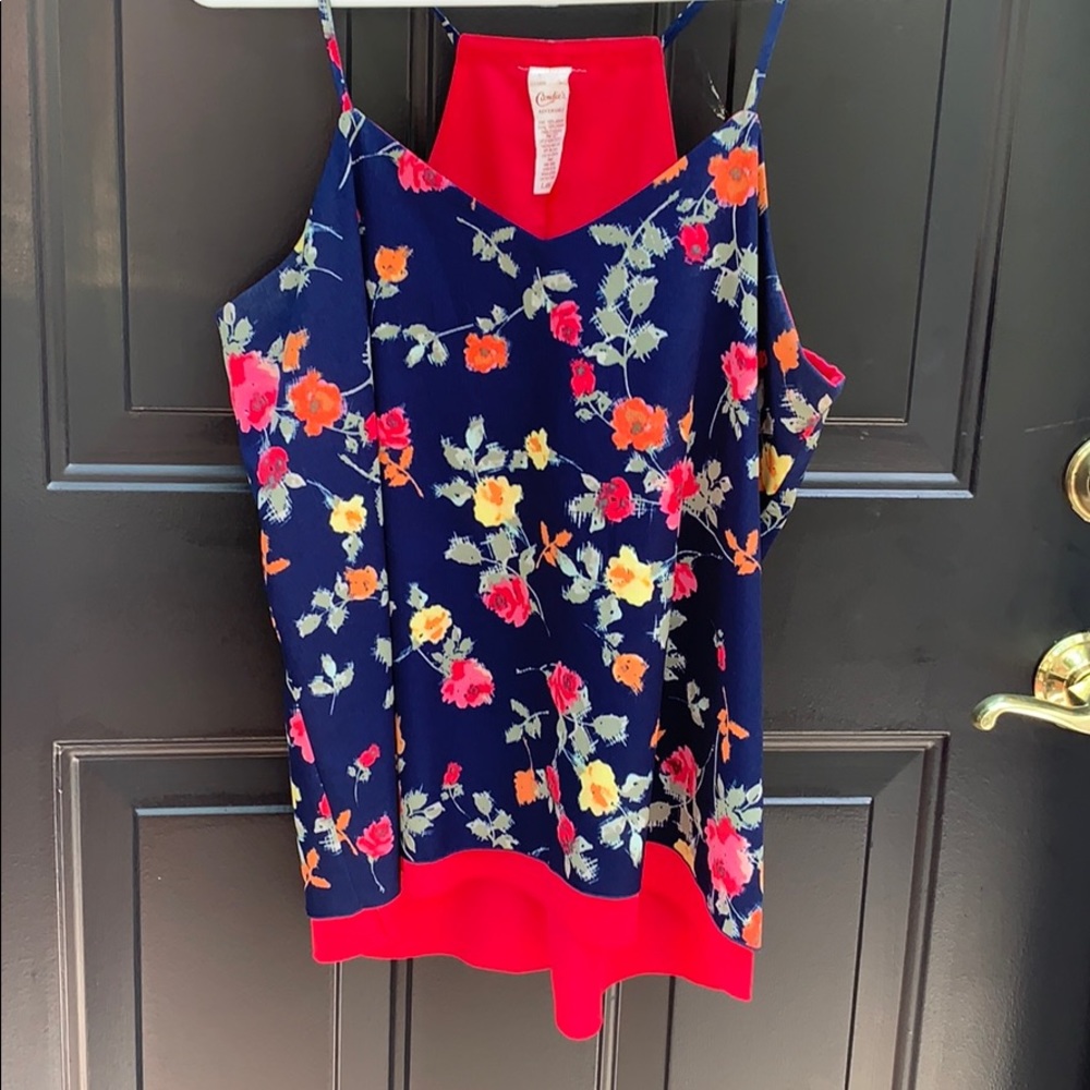 Reversible floral top